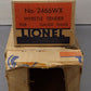 Lionel 2025 Vintage O 2-6-2 Diecast Steam Locomotive w/2466WX Tender Box Only VG/Box