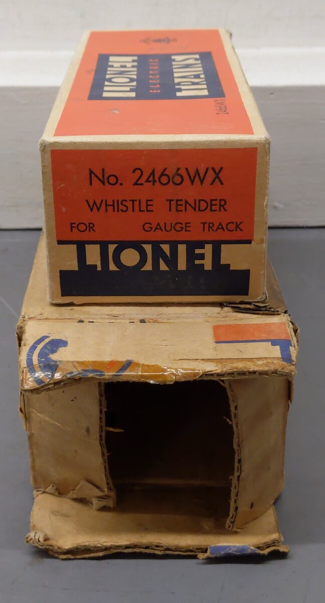 Lionel 2025 Vintage O 2-6-2 Diecast Steam Locomotive w/2466WX Tender Box Only VG/Box