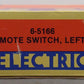Lionel 6-5166 O Gauge O72 Left Hand Remote Switch/Turnout EX/Box