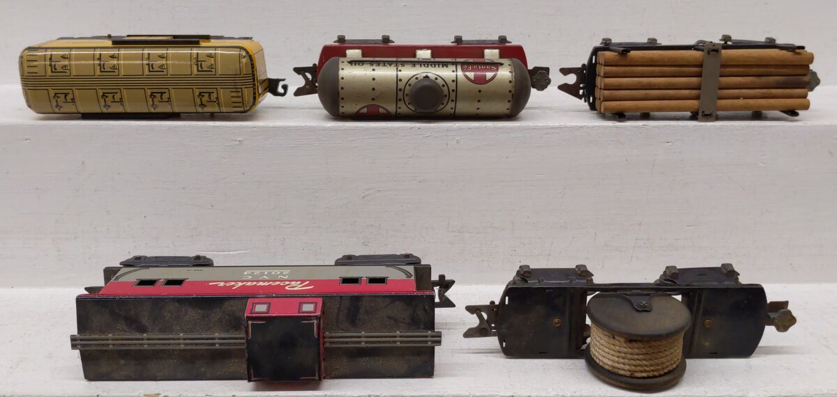 Marx Vintage O Gauge Freight Cars: 10972, 553, 20124, 566 [5] EX