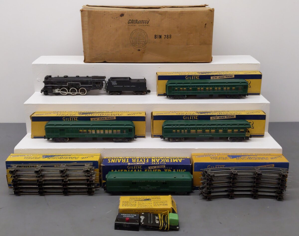 American Flyer K5436T Vintage S Meteor Steam Passenger Set/Box