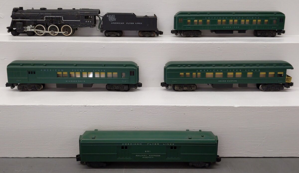 American Flyer K5436T Vintage S Meteor Steam Passenger Set/Box