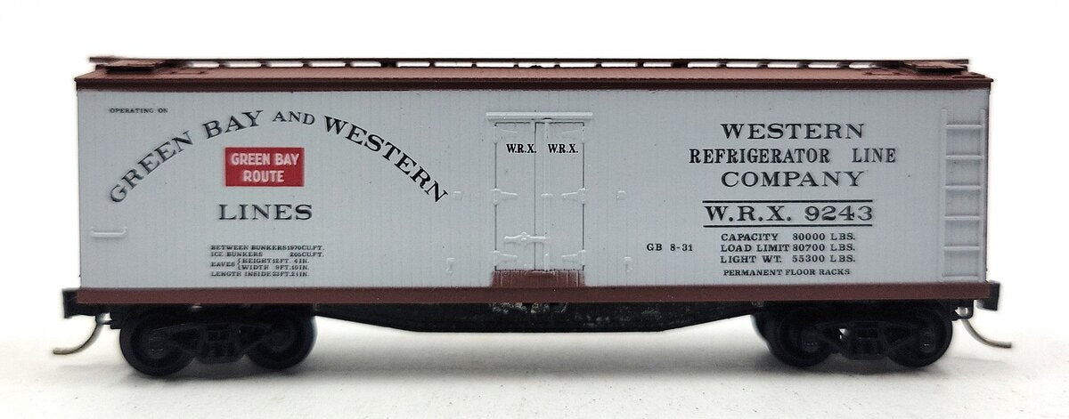 Micro-Trains 04900310 N Green Bay & Western 40' Double Sheathed Reefer #9243 EX/Box