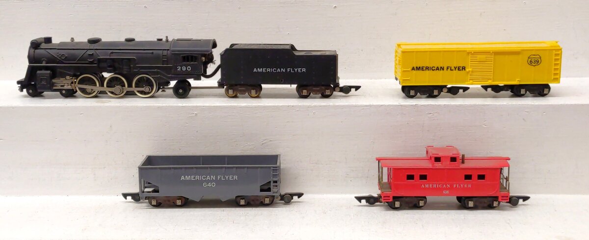 American Flyer 4904T Vintage S Pacific Freight Train, 290, 638, 639, 640/Box
