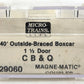 Micro-Trains 02900060 N CB&Q 40' 1&1/2 Door Outside Braced Boxcar #10911 EX/Box