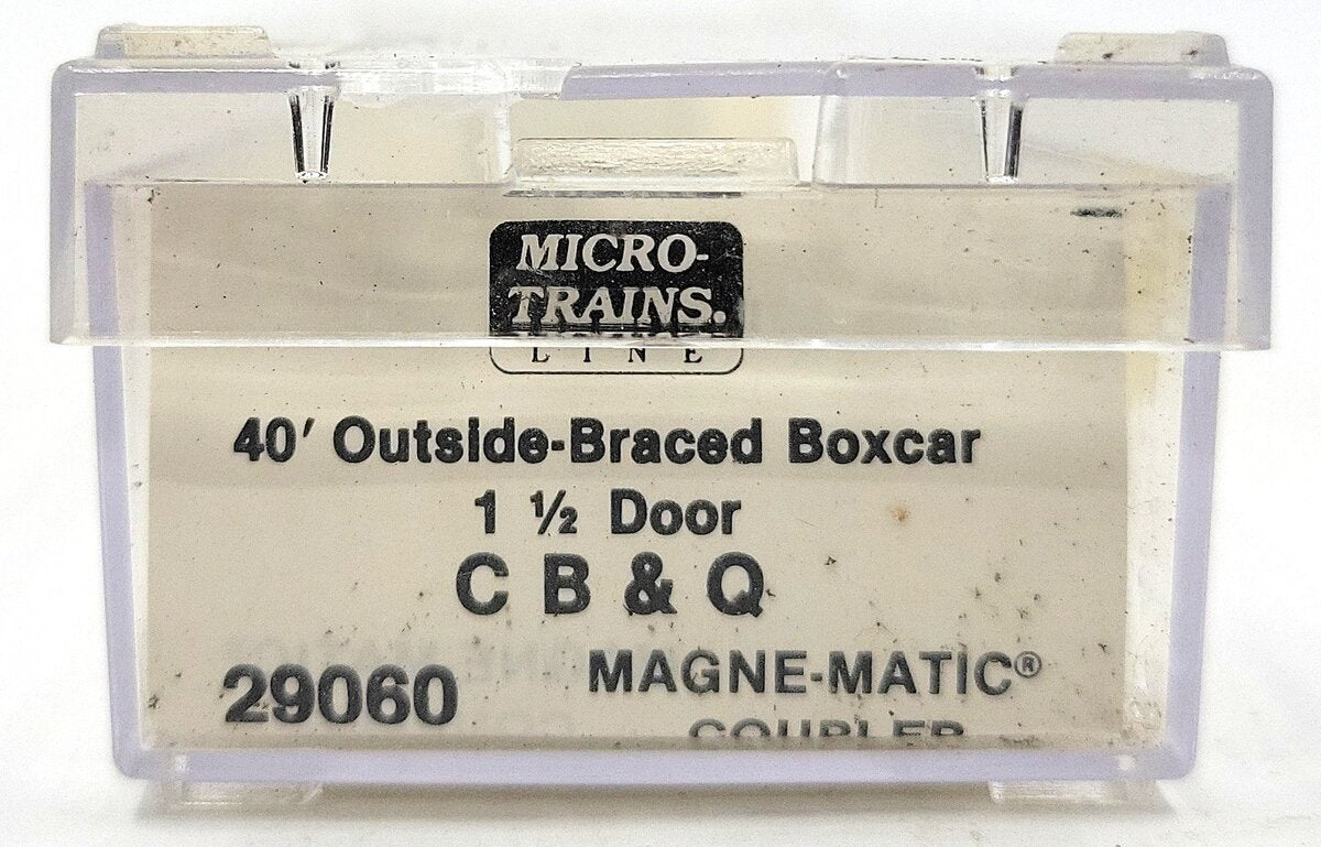 Micro-Trains 02900060 N CB&Q 40' 1&1/2 Door Outside Braced Boxcar #10911 EX/Box