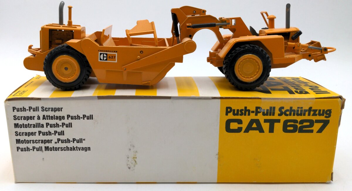 NZG 127 1:50 Scale Diecast Caterpillar 627 Push-Pull Scraper VG/Box