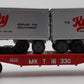 Lionel 6-16330 O Gauge Missouri, Kansas & Texas Flatcar w/ Trailers EX/Box
