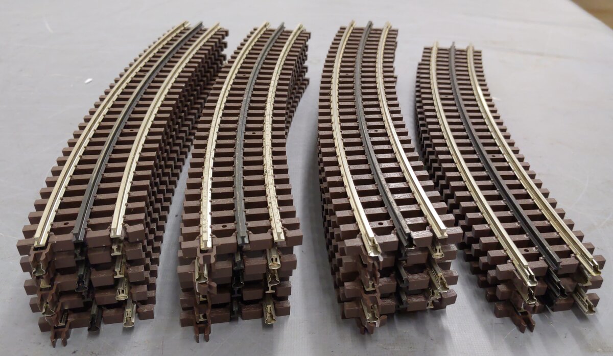 Atlas 6062 O72 Full Curve Track Sections 3-Rail (18) EX