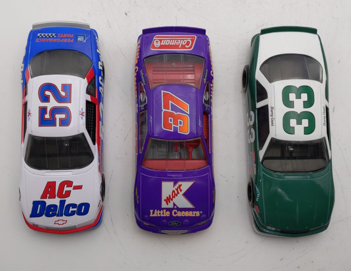 Racing Champions 1:24 Diecast NASCAR Race Cars: #33, #37, #52 [3] VG
