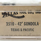 Atlas 3510 N Scale Texas and Paicifc 40' Steel Gondola #17798 LN/Box