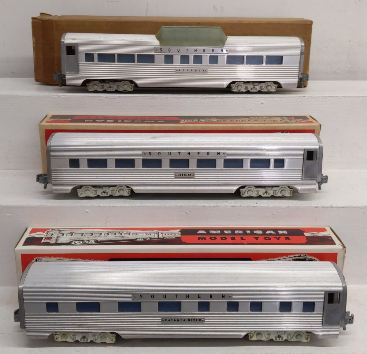 AMT Vintage O Gauge Southern Railway Passenger Cars: 5002, 5004, 5006 [3] EX/Box