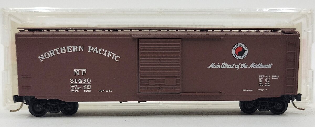 Micro-Trains 03100060 N Scale Northern Pacific 50' Single Door Boxcar #31430 LN/Box