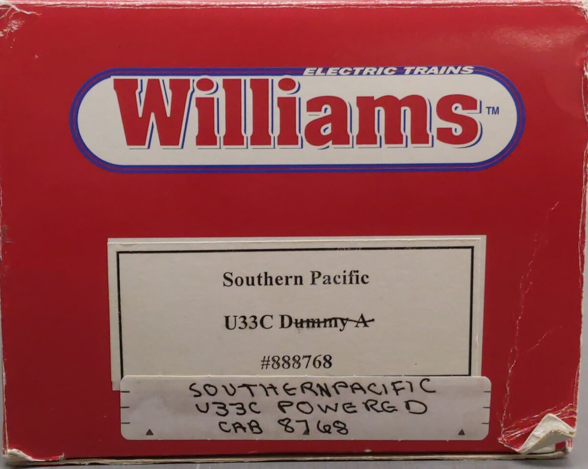 Williams 888768 Southern Pacific U33C Powered A Unit EX/Box
