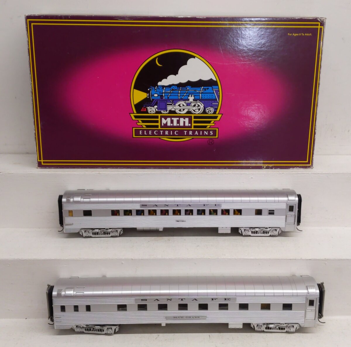 MTH 20-66115 O SF 70' Streamlined Sleeper/Diner Passenger Car Set (2-Rail) LN/Box