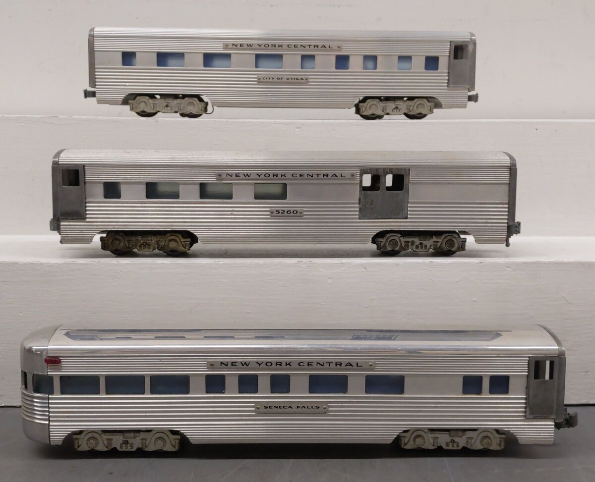 AMT Vintage O Gauge New York Central Passenger Cars: 3002, 3005, 3007 [3] VG