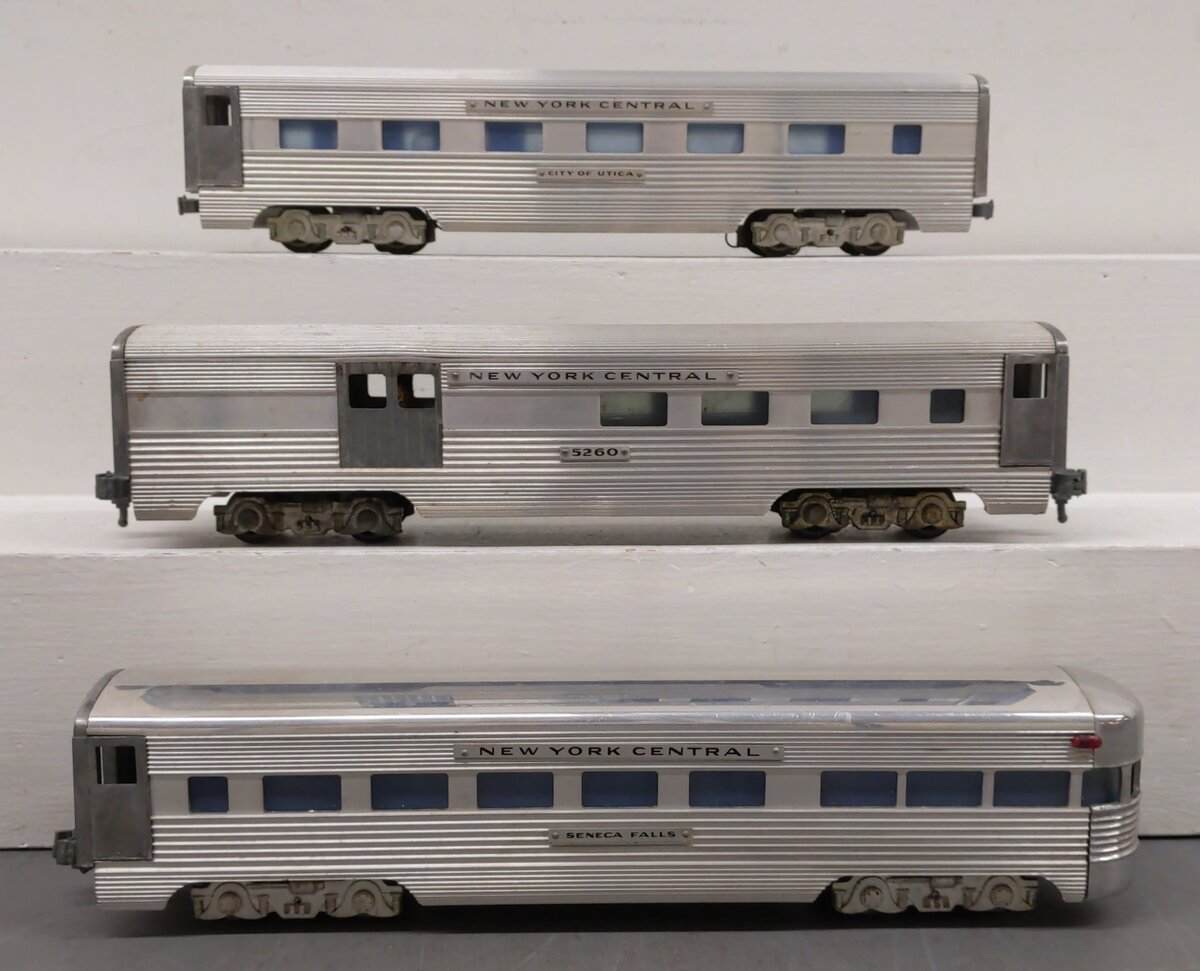 AMT Vintage O Gauge New York Central Passenger Cars: 3002, 3005, 3007 [3] VG