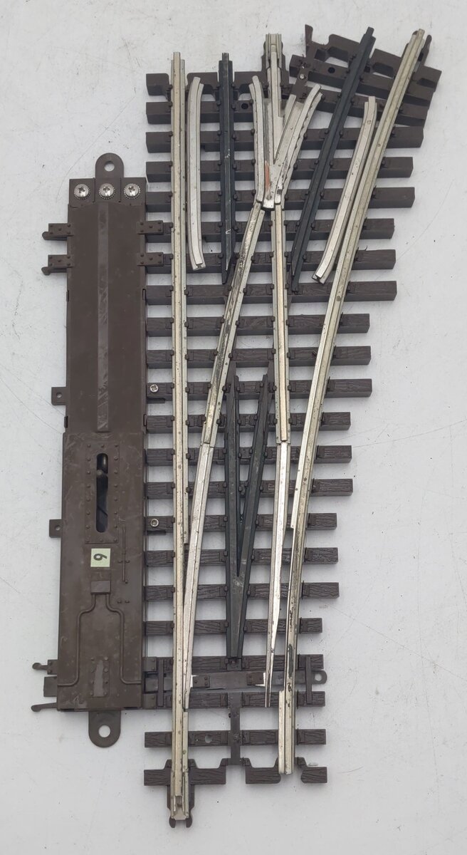 Atlas 6071 O Gauge Nickel Silver O-54 Right Hand Remote Control Switch Turnout VG