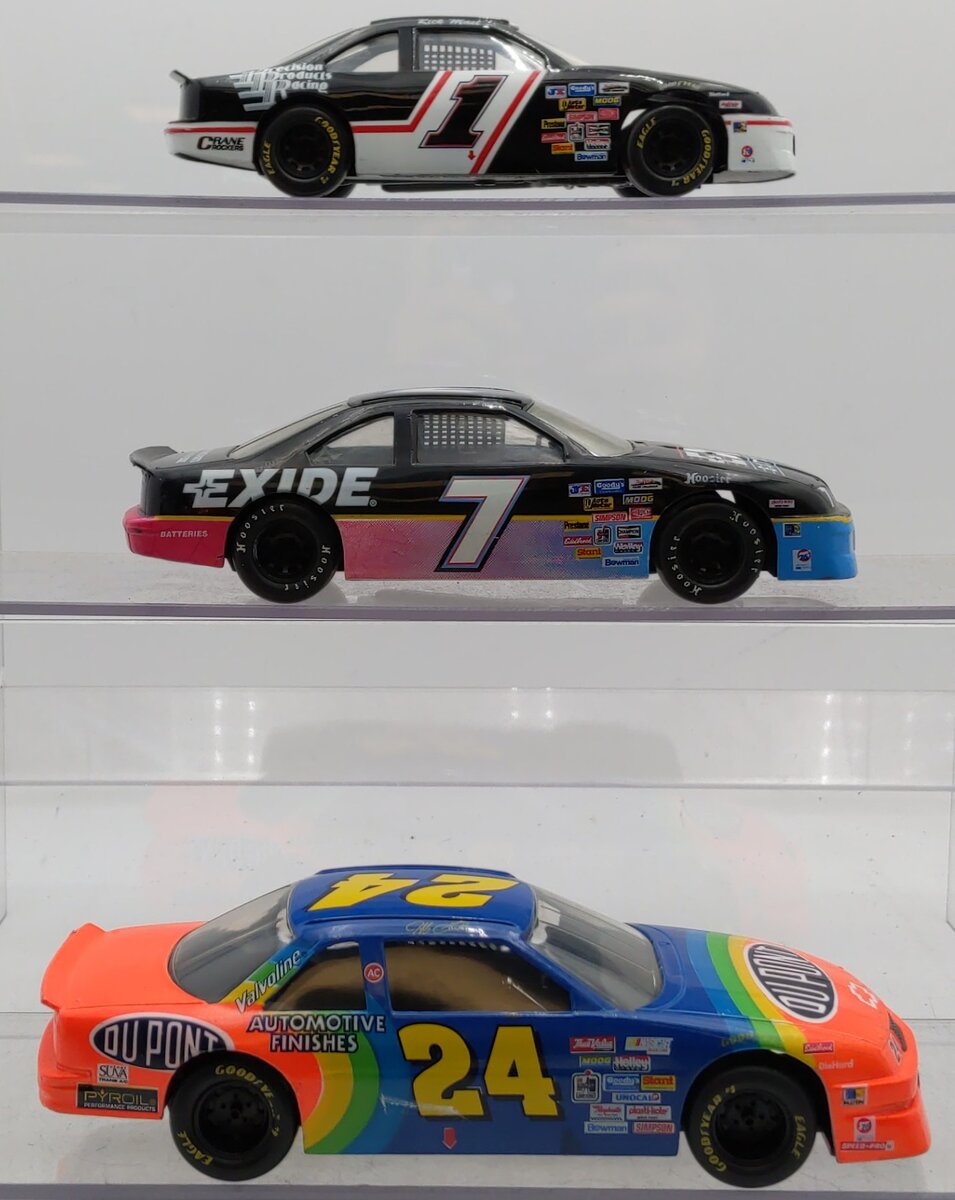 Racing Champions 1:24 Diecast NASCAR Race Cars: #1, #7, #24 [3] VG