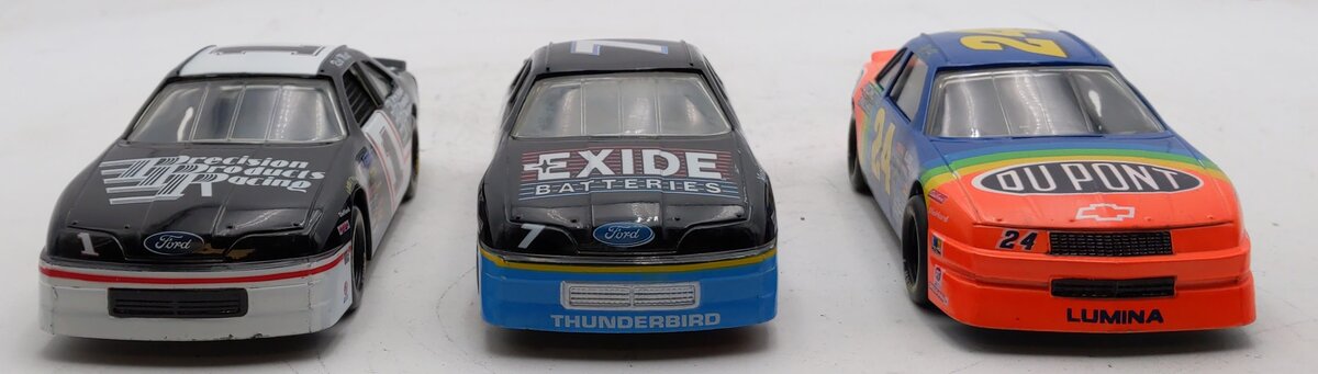 Racing Champions 1:24 Diecast NASCAR Race Cars: #1, #7, #24 [3] VG