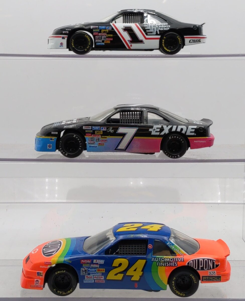 Racing Champions 1:24 Diecast NASCAR Race Cars: #1, #7, #24 [3] VG