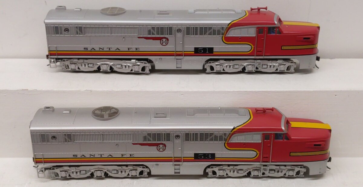MTH 20-2024-2 O Scale 2-Rail Santa Fe Alco PA AA 2 Rail Horn Diesel (Set of 2) EX/Box