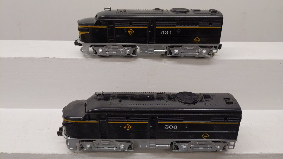 Vintage O CUSTOM Erie Powered AA Diesel Locomotives #934/506