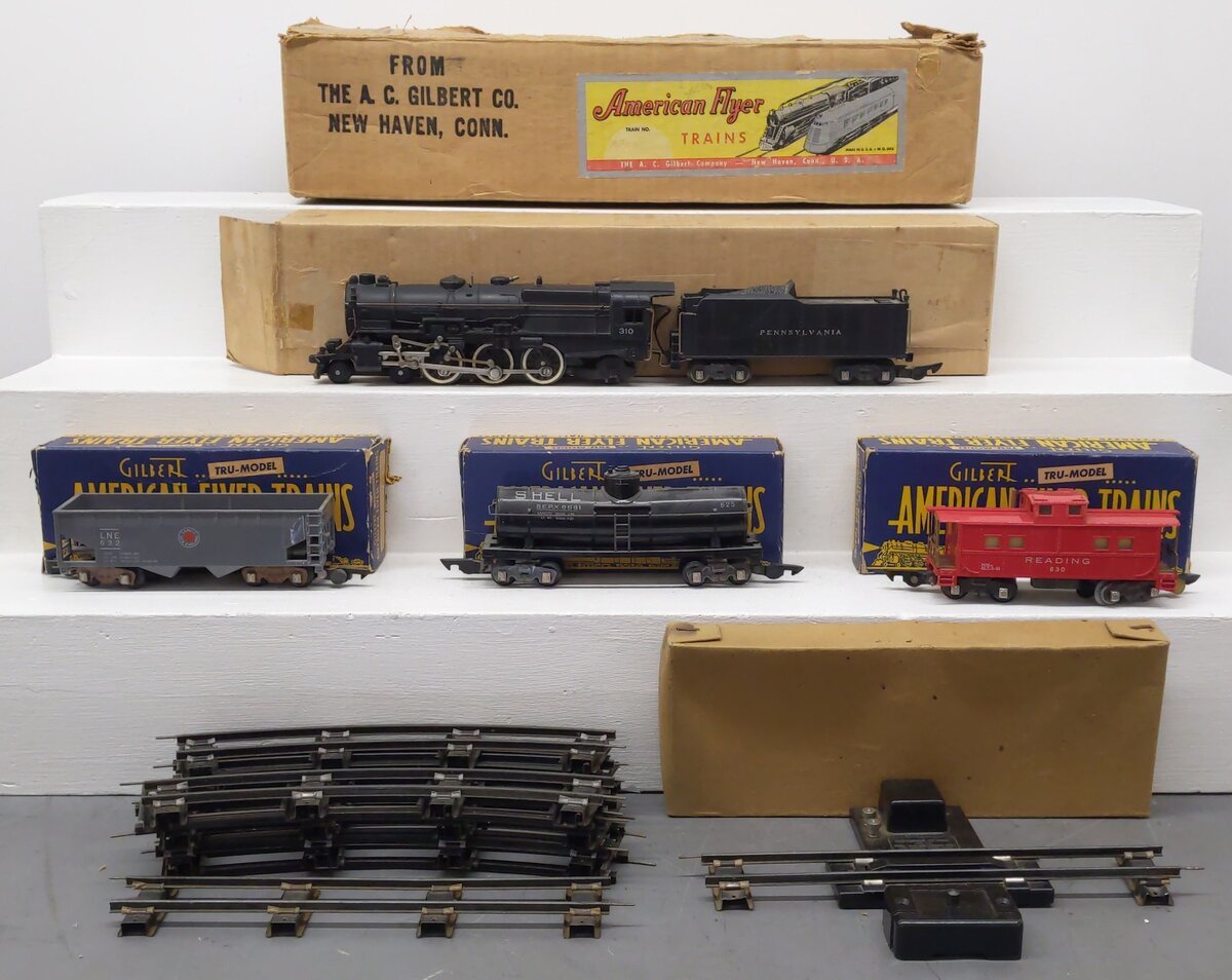 American Flyer 4605 Vintage S Pennsylvania Freight Train Set VG/Box