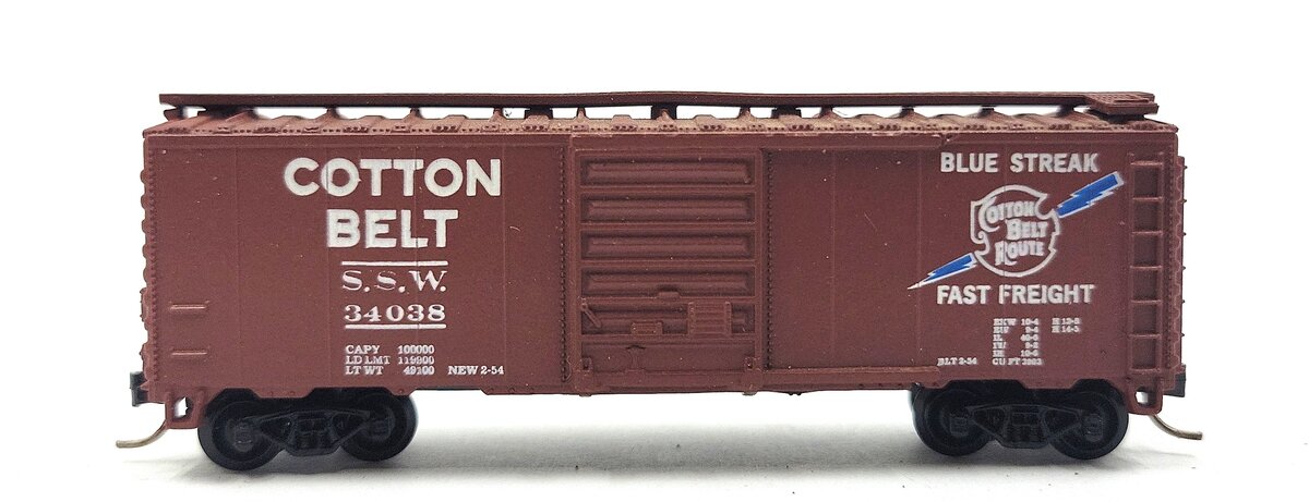 Atlas 3429 N Scale Cotton Belt 40' Boxcar #34038 LN/Box