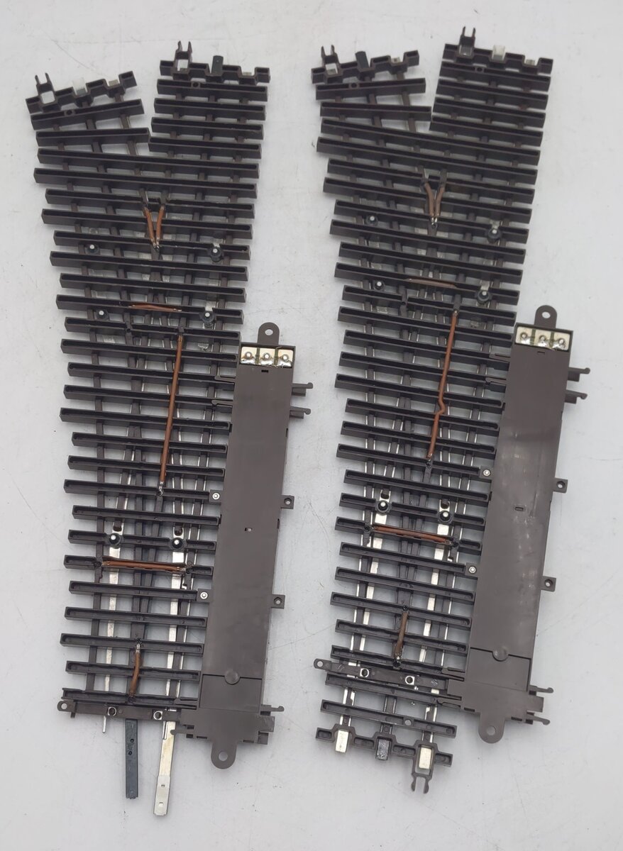 Atlas 6073 O Gauge Nickel Silver O-72 Right Hand Remote Switch Turnout (2) VG