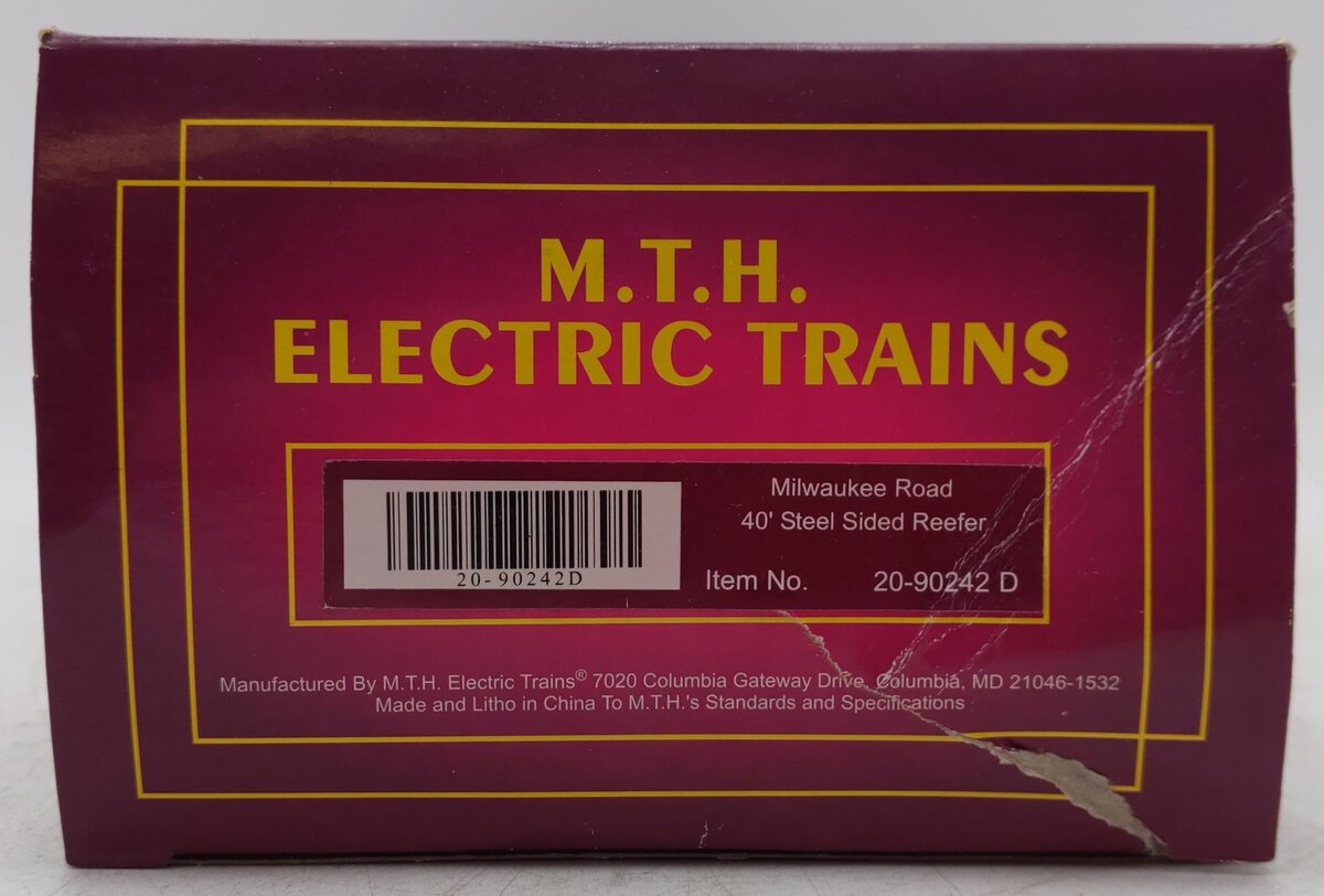 MTH 20-90242D Milwaukee Road 40' Steel Sided Reefer #4318 EX/Box