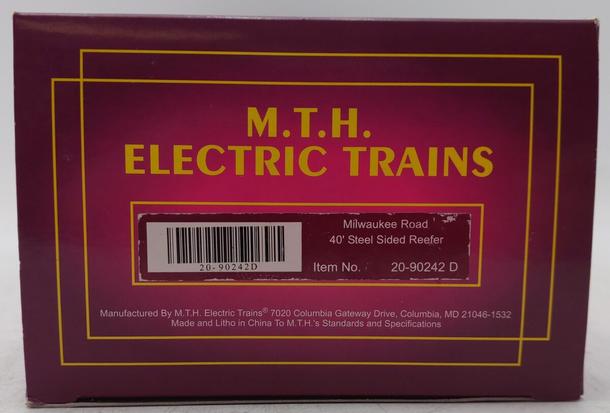 MTH 20-90242D Milwaukee Road 40' Steel Sided Reefer #4318 EX/Box