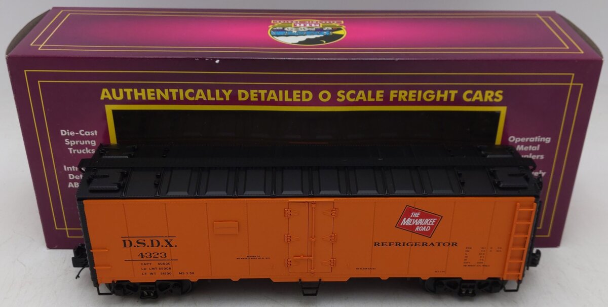 MTH 20-90242F Milwaukee Road 40' Steel Sided Reefer #4323 EX/Box