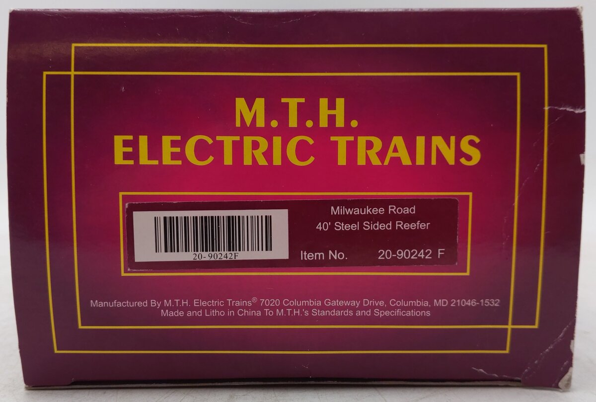 MTH 20-90242F Milwaukee Road 40' Steel Sided Reefer #4323 EX/Box