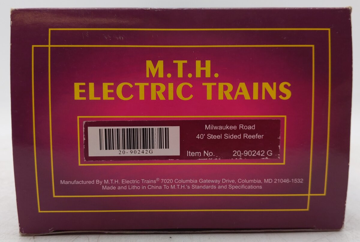 MTH 20-90242G Milwaukee Road 40' Steel Sided Reefer #4324 EX/Box