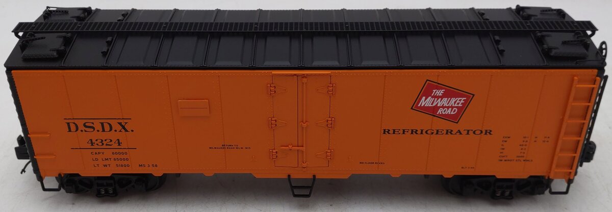 MTH 20-90242G Milwaukee Road 40' Steel Sided Reefer #4324 EX/Box