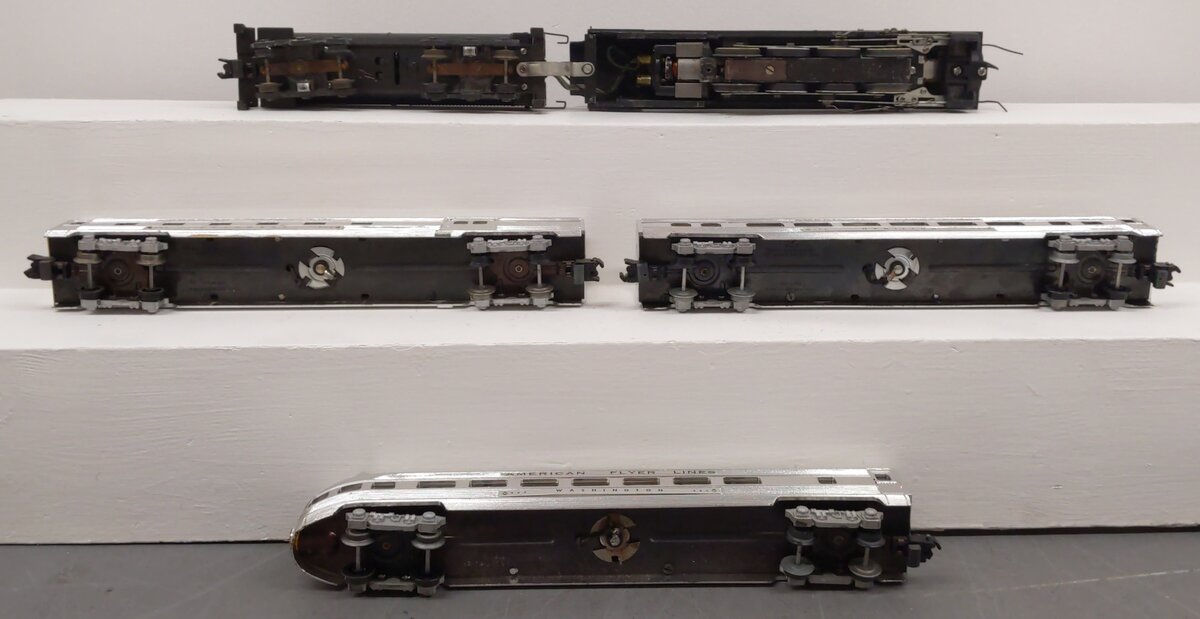 American Flyer K5357W Vintage S Challenger Steam Passenger Set VG/Box