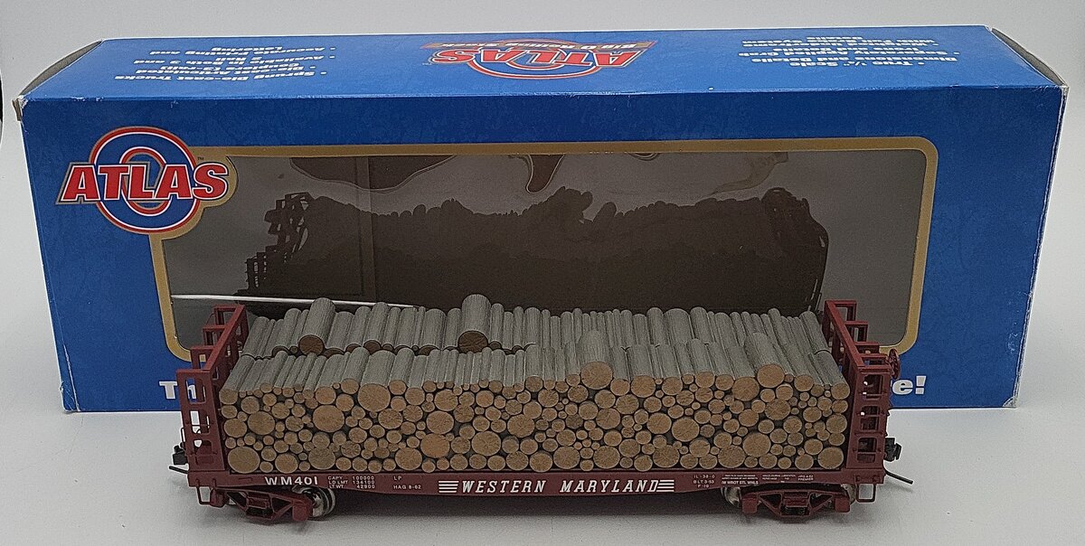 Atlas 7276-3 O Scale Western Maryland Freight Car #401 2-rail LN/Box