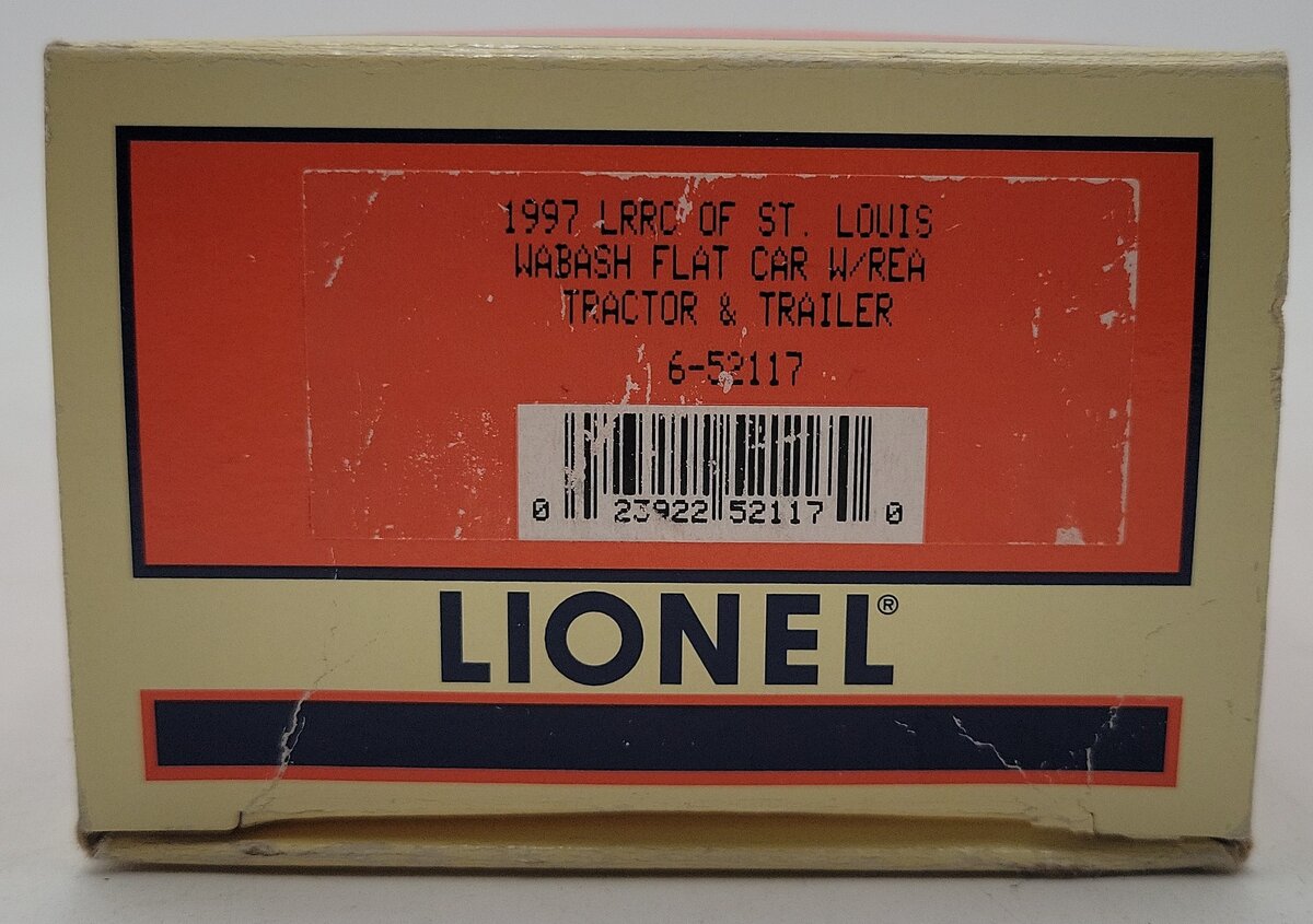 Lionel 6-52117 O Gauge St. Louis LRRC Wabash Flatcar LN/Box
