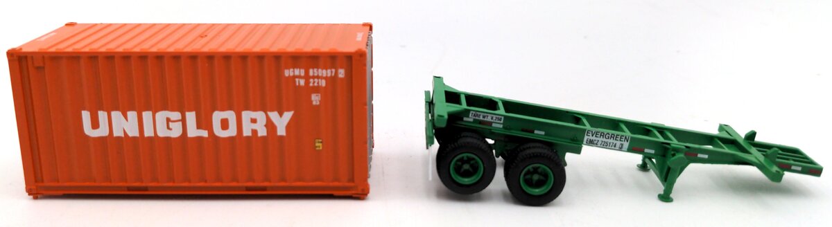 Athearn 92640 HO Scale Uniglory Kenworth With 20' Container & Chassis VG/Box