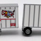 Athearn 91136 HO Scale Time-DC Reightliner & 2-28' Trailers VG/Box