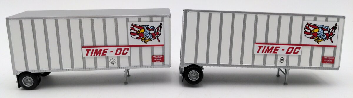 Athearn 91136 HO Scale Time-DC Reightliner & 2-28' Trailers VG/Box