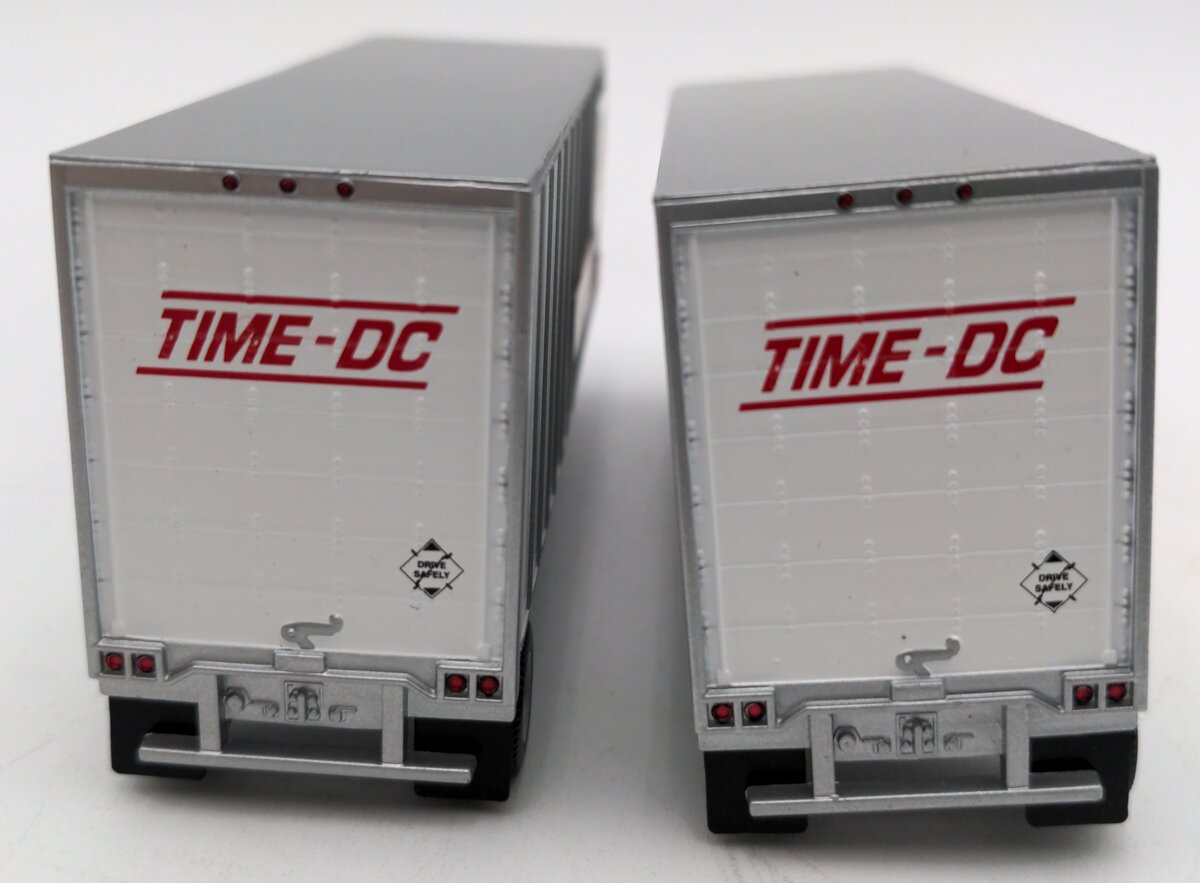 Athearn 91136 HO Scale Time-DC Reightliner & 2-28' Trailers VG/Box