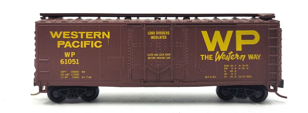 Atlas 3301 N Scale Western Pacific 40' Plug Door Boxcar LN/Box