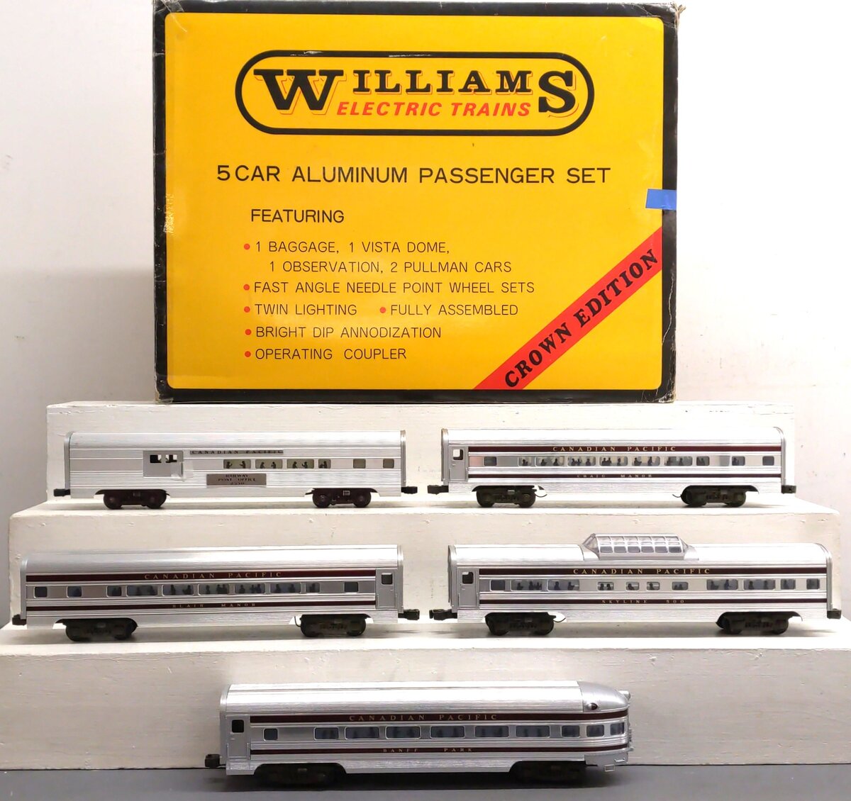 Williams 2610 Canadian Pacific Striped 5-Car Aluminum Passenger Set EX/Box