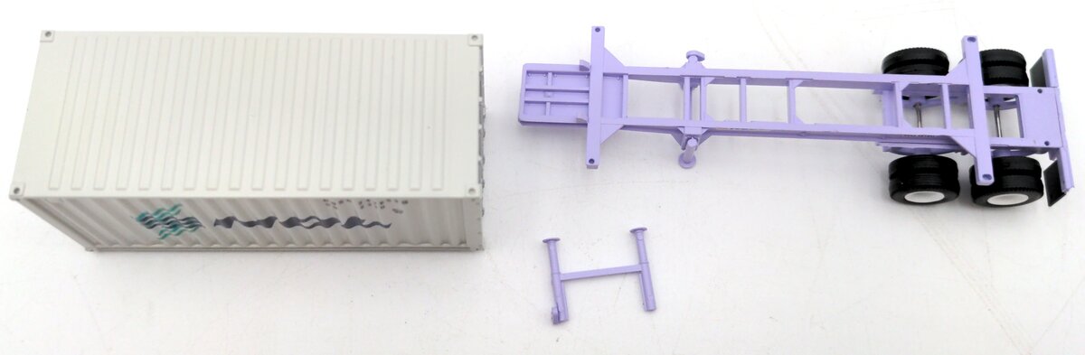 Athearn 92128 HO RTR COE 20'' Container w/Chassis NOL & Freightliner Tractor #2 VG/Box