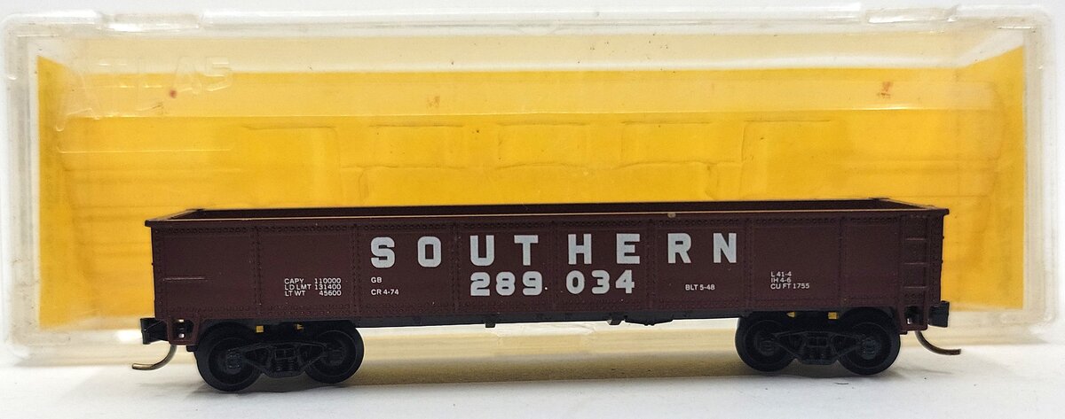 Atlas 3508 N Scale Southern Railway 42' Gondola #289034 LN/Box