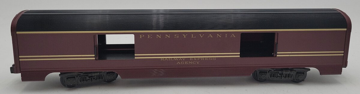 Williams 2802 O Gauge PRR Smooth Side Aluminum Baggage Car EX