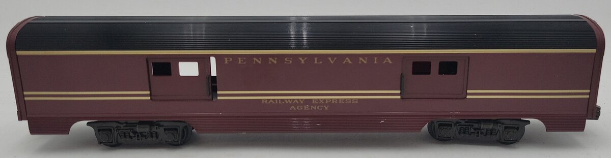 Williams 2802 O Gauge PRR Smooth Side Aluminum Baggage Car EX