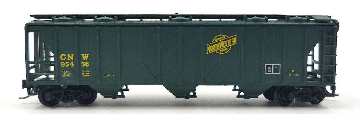 Atlas 3730 N Scale Chicago & Northwestern 3-Bay Covered Hopper #95456 LN/Box